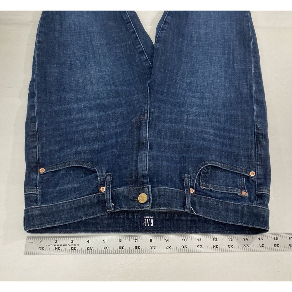 Gap True Skinny Jeans Womens 31R Blue Denim Classic Rise Stretch 5 Pocket Pants - Picture 9 of 12